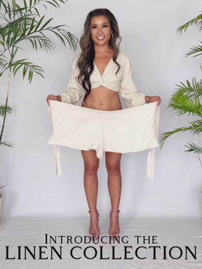 Pocket Wrap Short - Linen